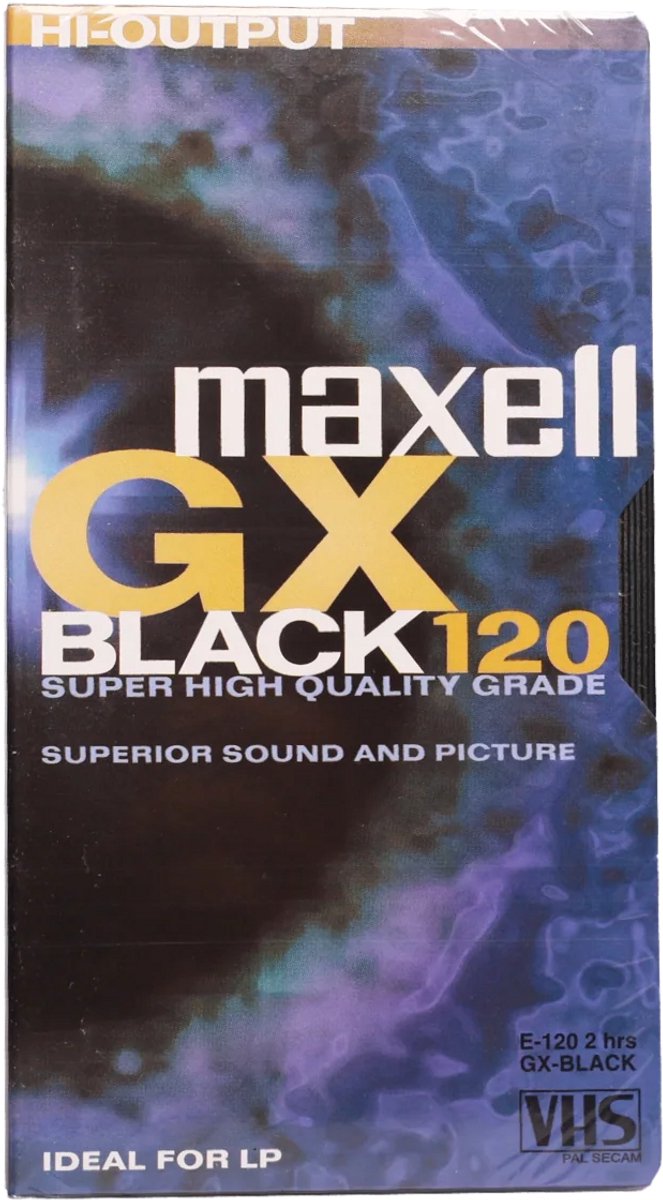 Maxell HGX Black-120 VHS professional high grade | VHS videoband | video cassette 2 Pack