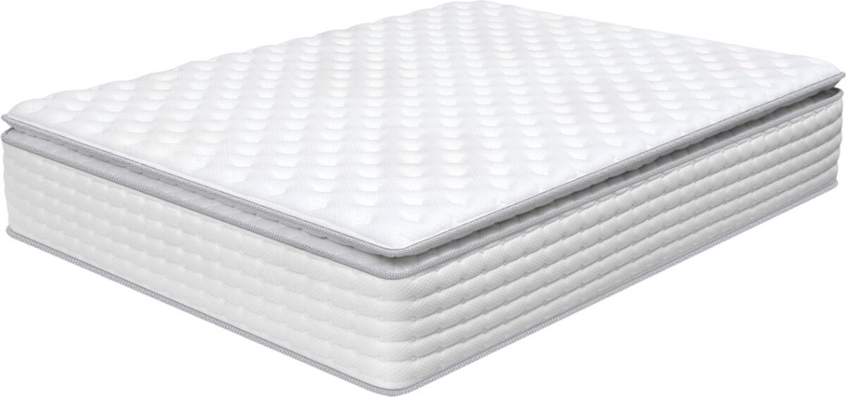 Maan matras Matras 90 x 200 cm | 2-IN-1 Matras & Topper | 28cm dik | Koudschuim & Hybrid | Matras | 90x200 cm Wit