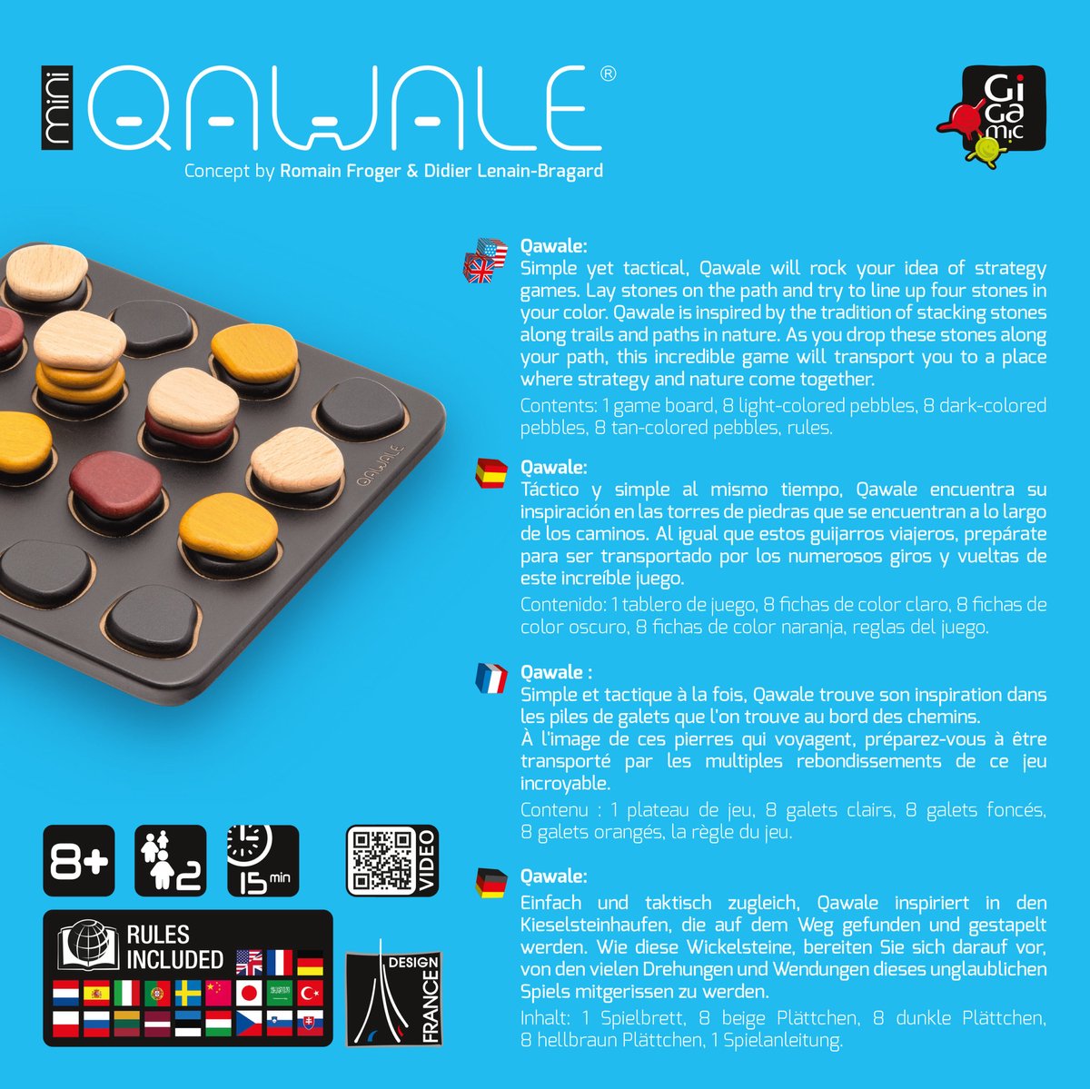 Gigamic - Qawale Mini - waar strategie en natuur samenkomen - Twee spelersspel — cadeau in Spellen & Speelgoed - foto 2