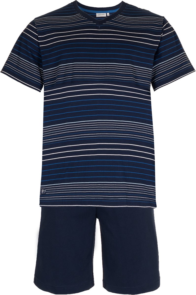 Pastunette Shortama - Katoen - Donkerblauw - Gestreept - Maat 3XL