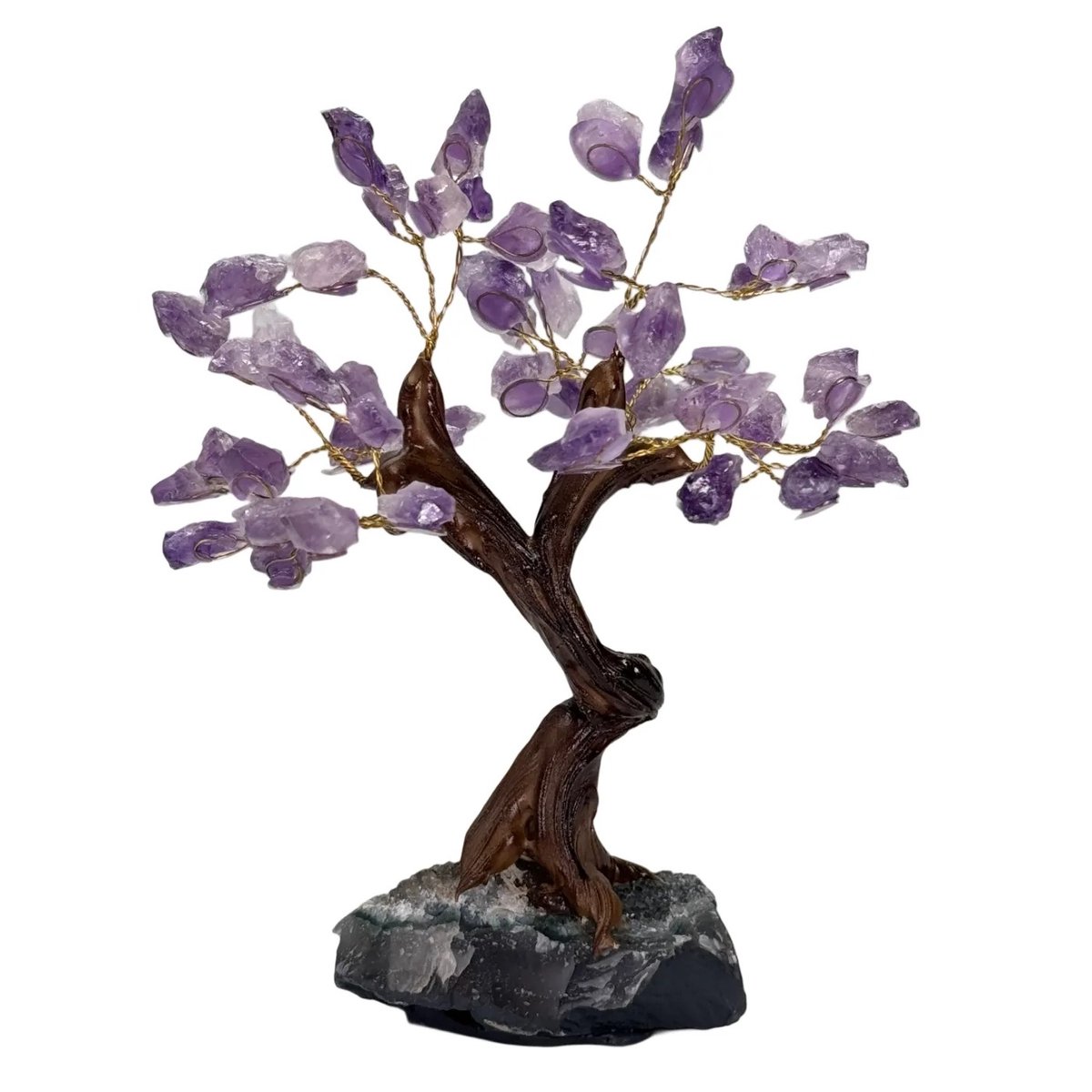 Western Deco - Edelsteen boom met amethist takken - 15 cm