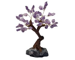 Western Deco - Edelsteen boom met amethist takken - 15 cm