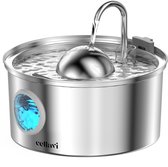Cellavi R1X - Drinkfontein RVS Kat & Hond - Waterdispenser incl. Waterfilter - Waterfontein Kat - Kattenfontein 3.2L - Fluisterstil