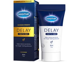Sasmar Vertragingsgel voor Mannen – Waterbasis Glijmiddel – Langdurig Genot, Controle & Uithoudingsvermogen – 30 ml