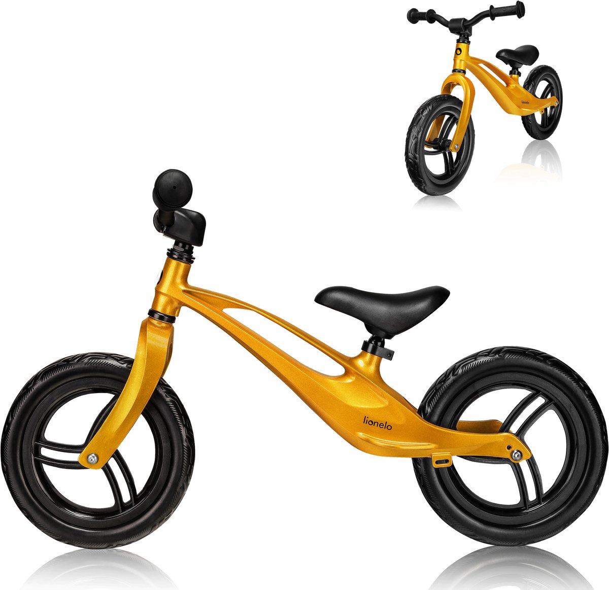 Lionelo Bart - Loopfiets - Unike magnesium frame– licht en duurzaam - Antislip hoes voor het stuur - Zeer licht van gewicht – 2,8 kg