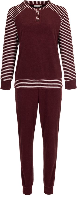 Pastunette Pyjamaset - Katoen/Polyester - Badstof - Bordeaux - Maat 46