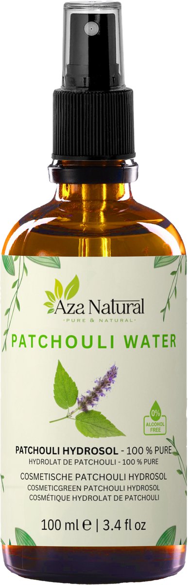 Patchouli Water 100 ml – Plantaardig Hydrolaat – Geschikt als Gezichtstoner, Mist en Lichte Haarverzorging