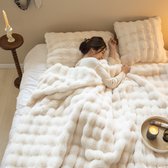 Blanket - Deken - Superzachte Woondeken – Wit (100 × 160 cm) – Polyester Microvezel – Luxueus en Geborsteld – Voor Bank & Bed
