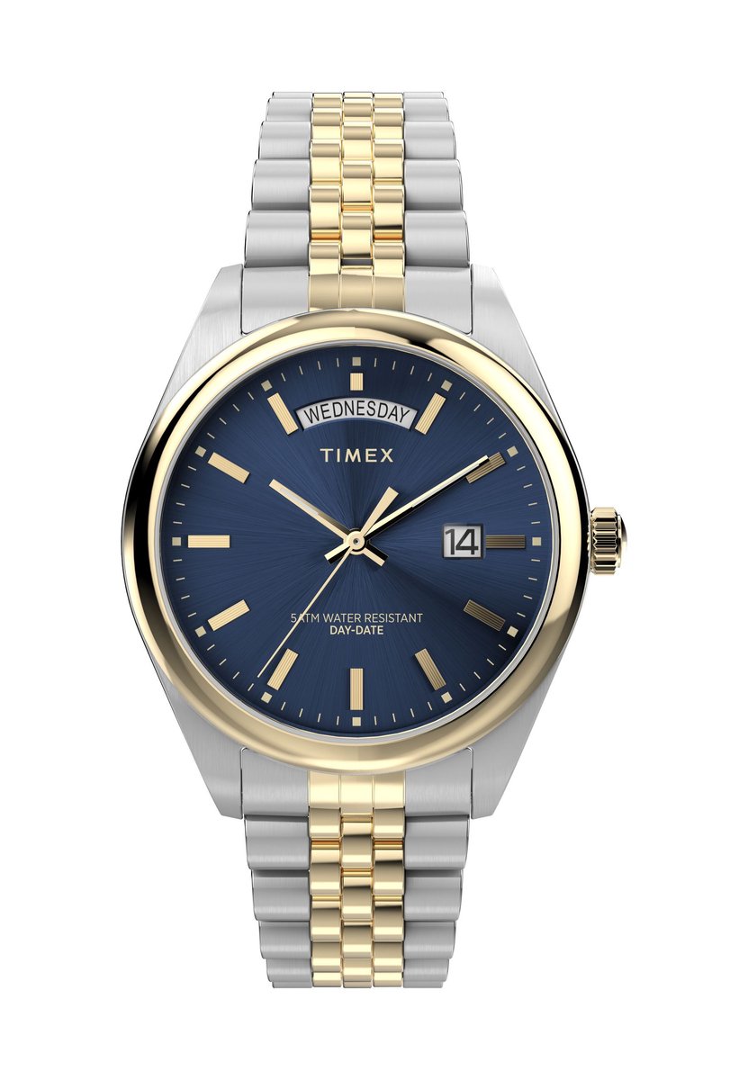 Timex Timex Legacy Kwarts Analoog Horloge Twee Toon En Blau Case: 100% Stainless Steel | Armband: 100% Stainless Steel 41 TW2W42600AJ, TW2W42800AJ
