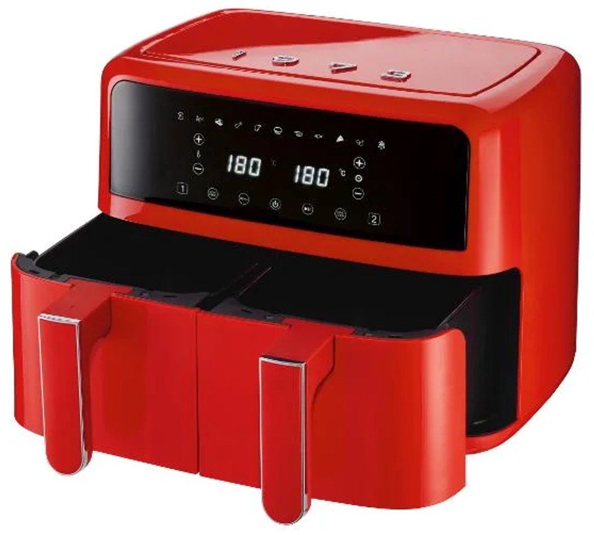 SILVERCREST® Heteluchtfriteuse 8.7L Rood 2600W Dubbele Lade