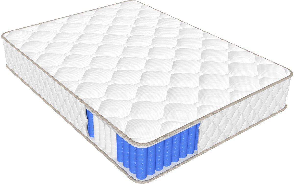 Hiaonyx matras 140 x 200 cm-eenpersoonsbedden-Latex pocketvering-Anti-Allergische-met 9-laags composietstructuur-7 zones-Wit