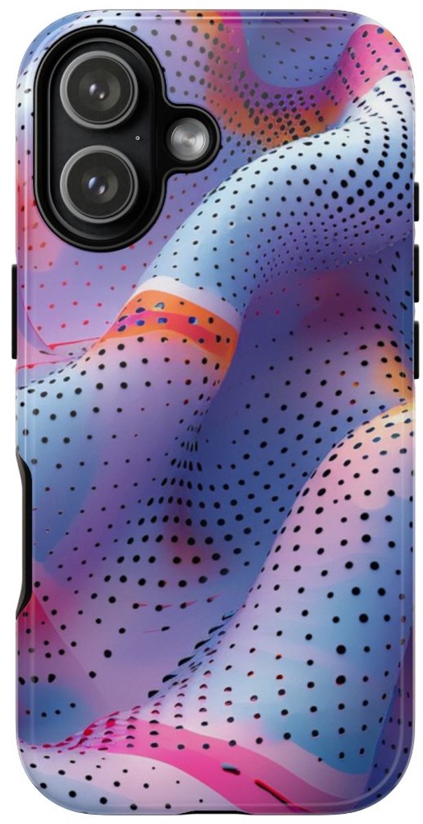 Abstracte Golvende Stippenpatroon – Telefoonhoesje Geschikt voor iPhone 17
