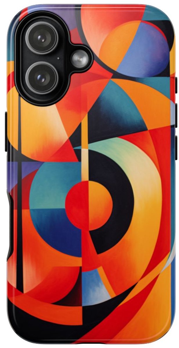 Vrolijke Geometrische Abstracte Kunst – Telefoonhoesje Geschikt voor iPhone 17