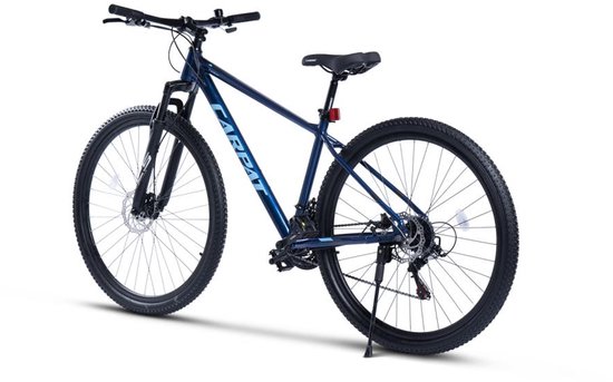 Merax 29 Inch Mountainbike Hardtail - 100mm Voorvork - 21 Versnellingen Shimano Tourney - Aluminium Frame - Mechanische Schijfremmen - Trekkingfiets voor Volwassenen 175-190cm - Blauw van Merax — afbeelding 4