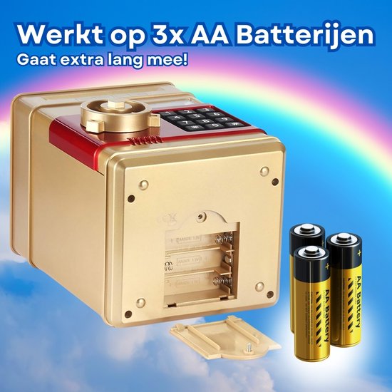 RAMBUX® - Coffre-fort avec PIN & Son - Rose - Tirelire - Pièces & Billets - Tirelire Automatique - Jouets Éducatif