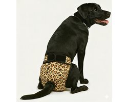 Sharon B Loopsheidbroekje hond - Luipaard - Maat XL - Wasbaar - Verstelbaar 48-69 cm - Hondenluier