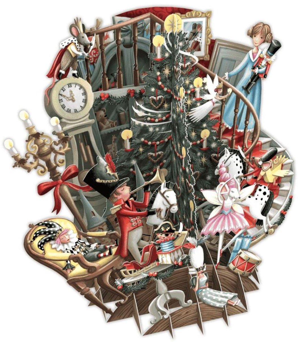 3D-Pop Up Wenskaart The Nutcracker - Laser gesneden kerstkaart