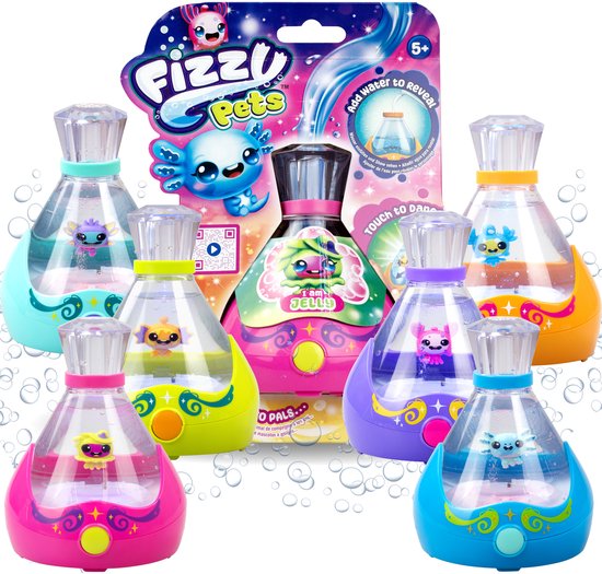 Fizzy Pets - Interactief zwemmend vriendje in een fles - Met licht en geluid - Speelfiguur