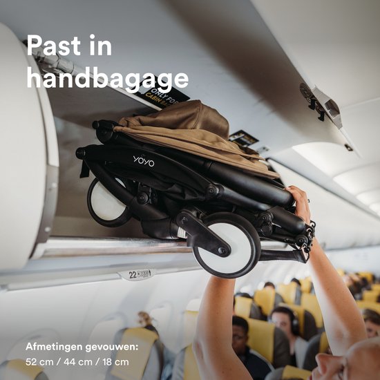 Stokke YOYO3 kinderwagen vanaf 6 maanden - Inclusief zwart frame / Air France Blue zitkussen + luifel - In een handomdraai in- en uitklapbaar - Licht en compact - Compatibel met handbagage van Stokke — afbeelding 2