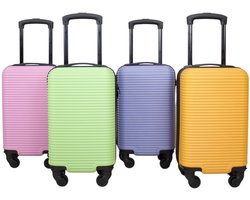 Handige compacte reistrolley - Under Seat trolley- Trolley handbagage-Past onder een vliegtuigstoel-40x20x25 cm-20 liter-Ryanair-Transavia-Easy Jet- Etc- Roze