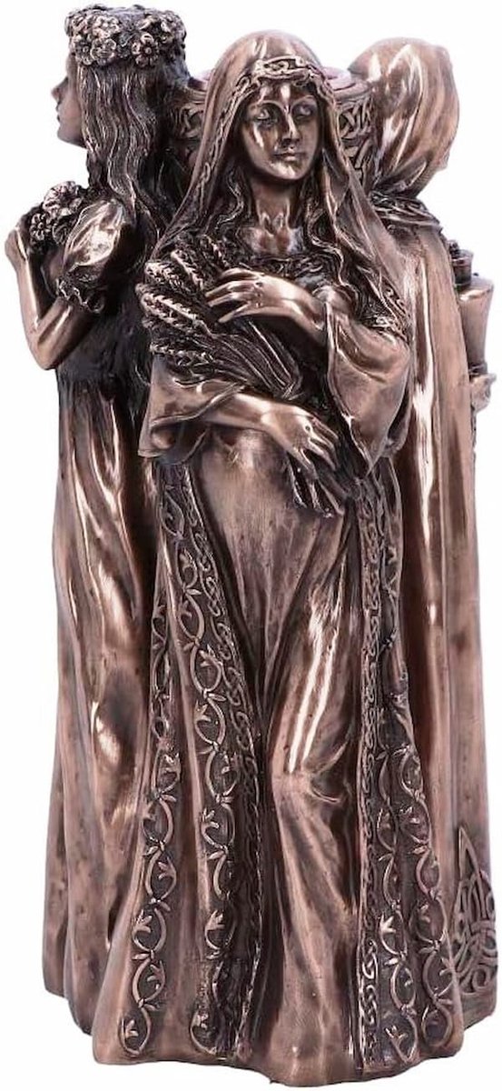 Veronese Design - Beeld/figuur - Trinity Keltische Drievoudige Godin Kandelaar - (hxbxd) ca. 17cm x 9cm x 9xcm