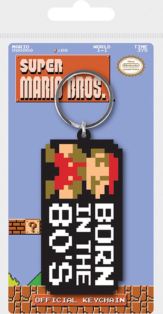 Nintendo - Super Mario - Born In The 80's - Rubber Sleutelhanger