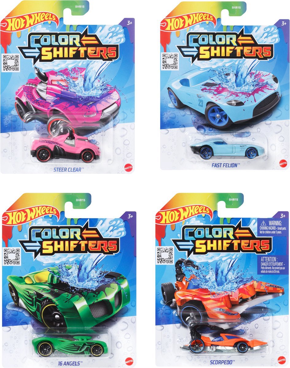 Hot Wheels Colour Shifters - 7 cm - 1 exemplaar - Schaal 1:64 - Kleurveranderende auto