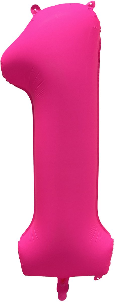 Folieballon 12 jaar - Neon Roze - 86 cm