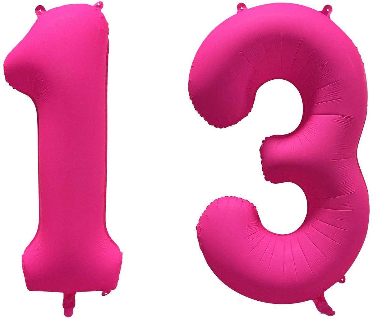 Folieballon 13 jaar - Neon Roze - 86 cm