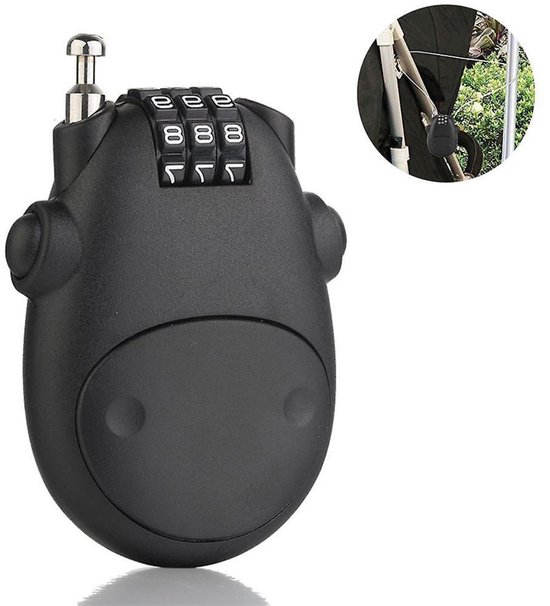 EXCITAT Fietsslot - Kabelslot - met 3-cijferige draaischijf - 75 cm stalen kabel - geschikt voor fietsen, motoren en bagage. van EXCITAT — afbeelding 4