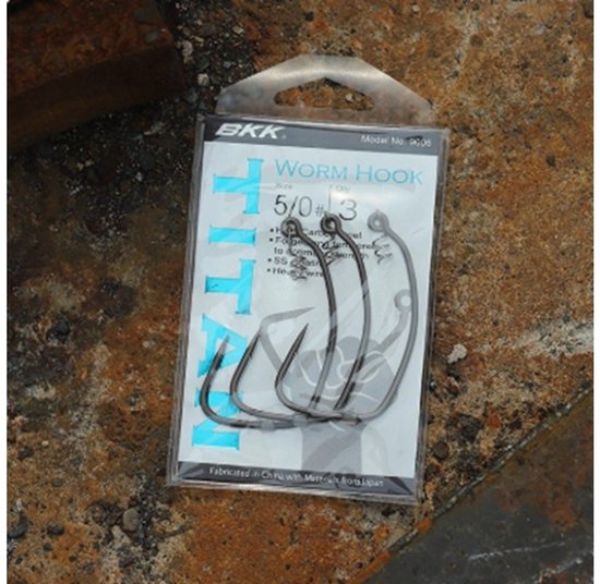 Bkk Titan 9006 Worm Hook Nickel 4/0 van BK — afbeelding 5