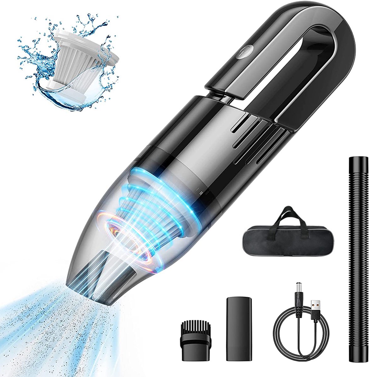 Auto Draadloze Handstofzuiger 6000Pa Krachtige Zuigkracht - Auto - €31,99