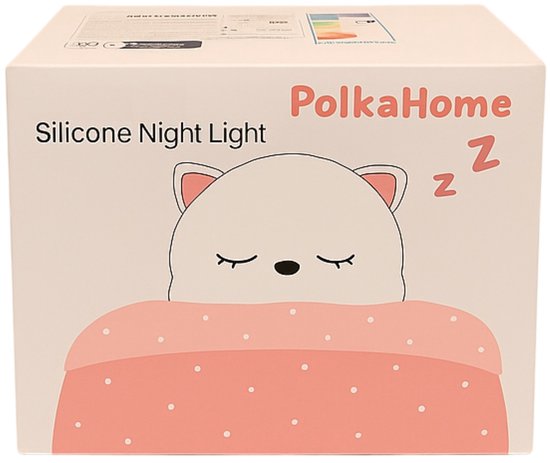 PolkaHome® Bunny Nachtlampje - Dimbare LED Tafellamp voor Kinderen - Oplaadbaar, BPA-vrij Siliconen, Zacht & Veilig Nachtlampje voor Baby- en Kinderkamer van Merkloos — afbeelding 2