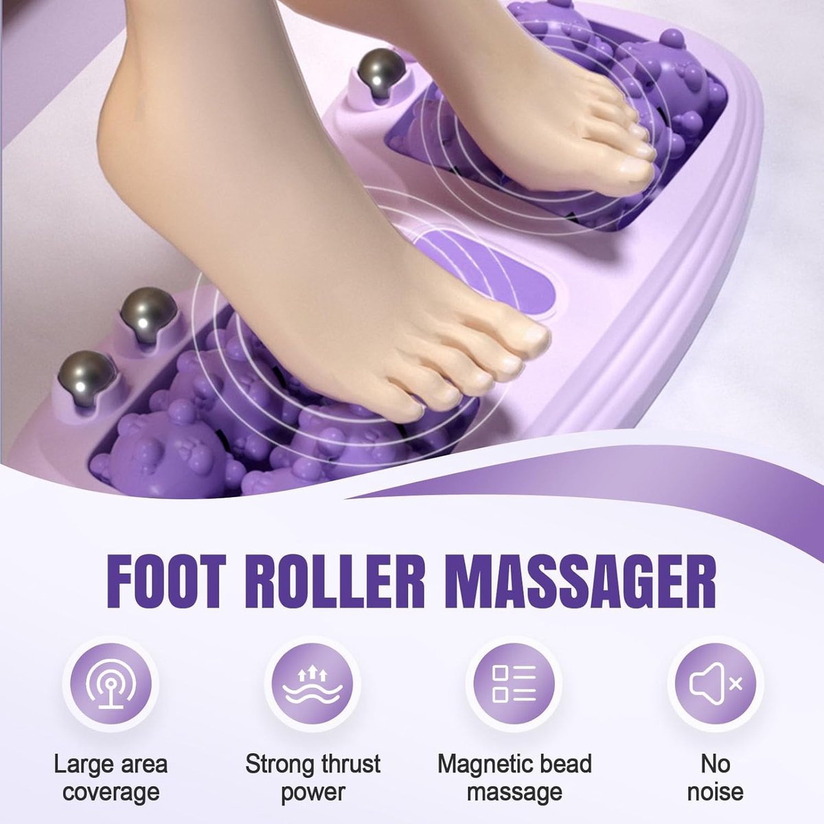 Voetmassage apparaat - Voetmassage roller - Voetroller - Circulatiebevorderende voetmassage - Massagebal - Voetmassageapparaat voor ontspanning en herstel - Voet massage - Reflexologie - Voetroller - 29*15CM thumbnail 3