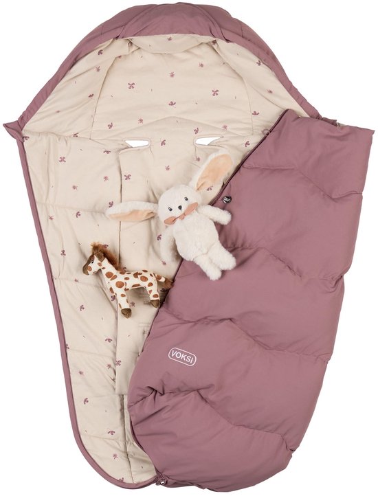 Voksi Voetenzak Explorer - Voetenzak - Voetenzak buggy - Voetenzak kinderwagen - Voetenzak met dons en wol - Grape Clover — afbeelding 2