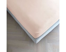 Kayori Emma Hoeslaken Katoensatijn - 160x200-210cm - Matrasdikte 35cm - Rondom Elastiek - Oudroze