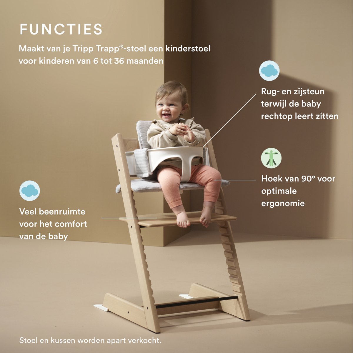 Tripp Trapp Baby Set van Stokke, Serene Pink thumbnail 3