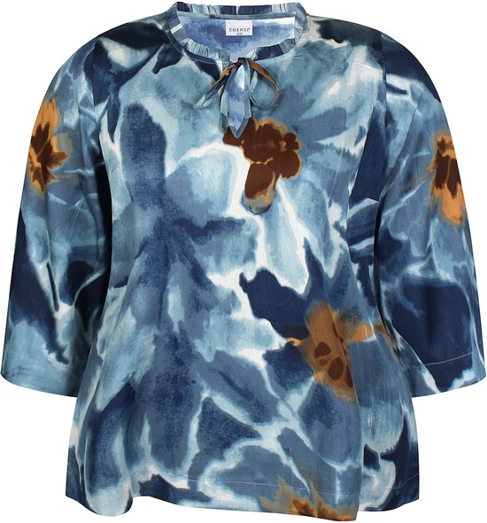 Blouse Zhenzi Peri Palace bleu taille XL=54-56