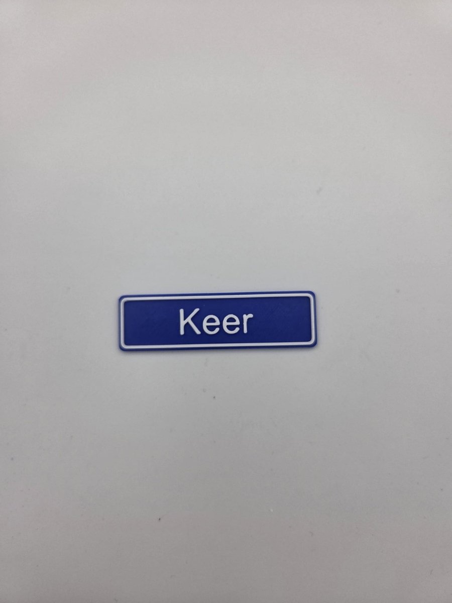 3D plaatsnaam speldje Keer