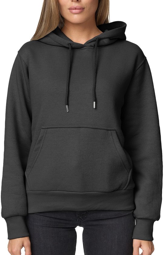 Smith & Solo Hoodie Dames - Sweatshirt Dames Met Capuchon - Katoen - Antraciet XL
