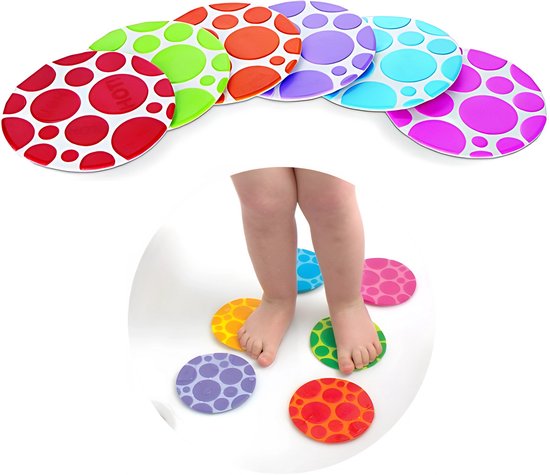 Munchkin Grippy Dots Anti-Slip badmat stippen - 6 stuks - Diverse kleuren
