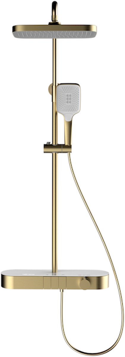 LINEA UNO - Borg - Goud - Piano button - Doucheset opbouw - - 201376