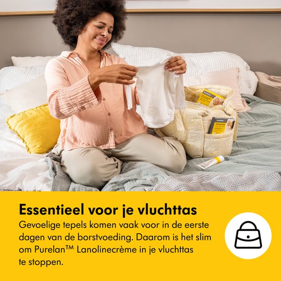 Medela Purelan Tepelzalf - Lanoline tepelcrème - snelle verlichting bij pijnlijke tepels - Tube 37gr