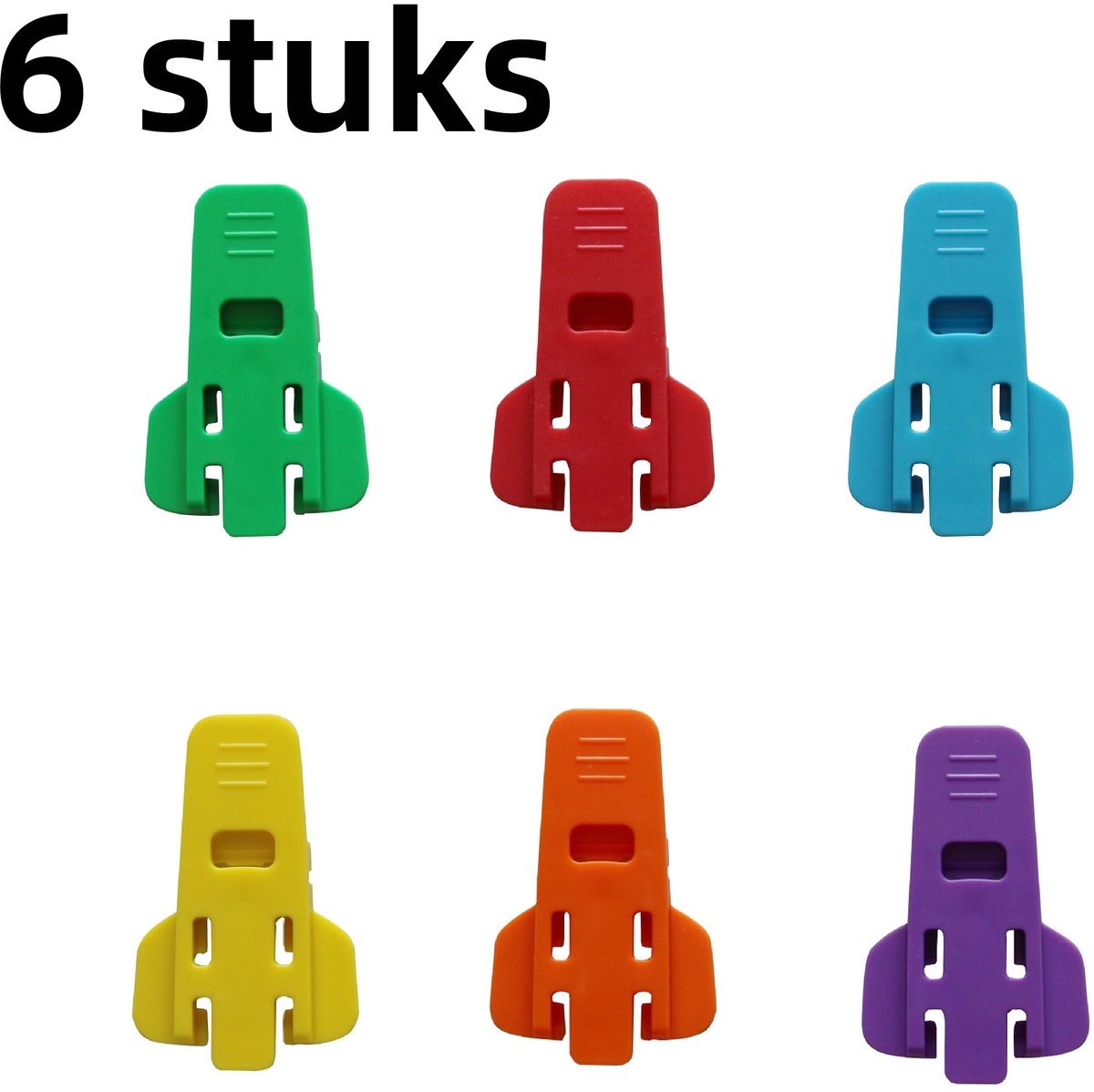 6-delige flesopener - bierblikopener - gemengde kleuren