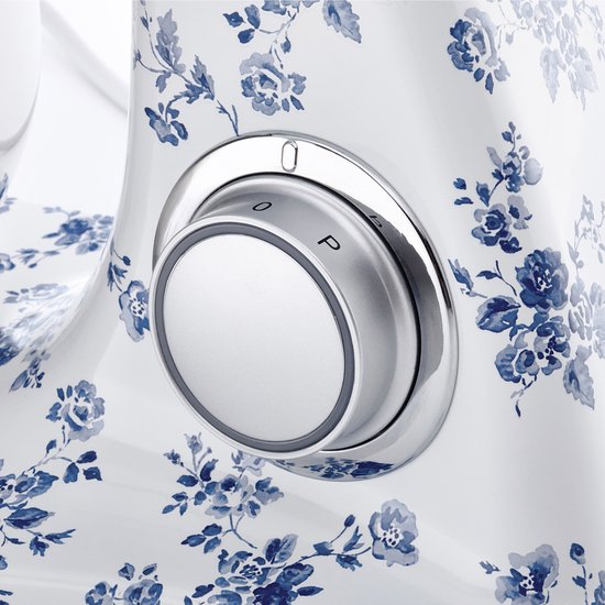 Laura Ashley Keukenmachine - 1800W, 6L RVS kom, roerhaak, deeghaak, garde, spatdeksel, 10 snelheden - China Roos - ByVQ van Laura Ashley — afbeelding 2