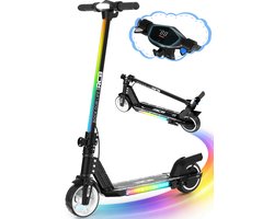 RCB Elektrische Step Kinderen - 6.5 inch- Verlichting - 5/10/15 km/u - zwart