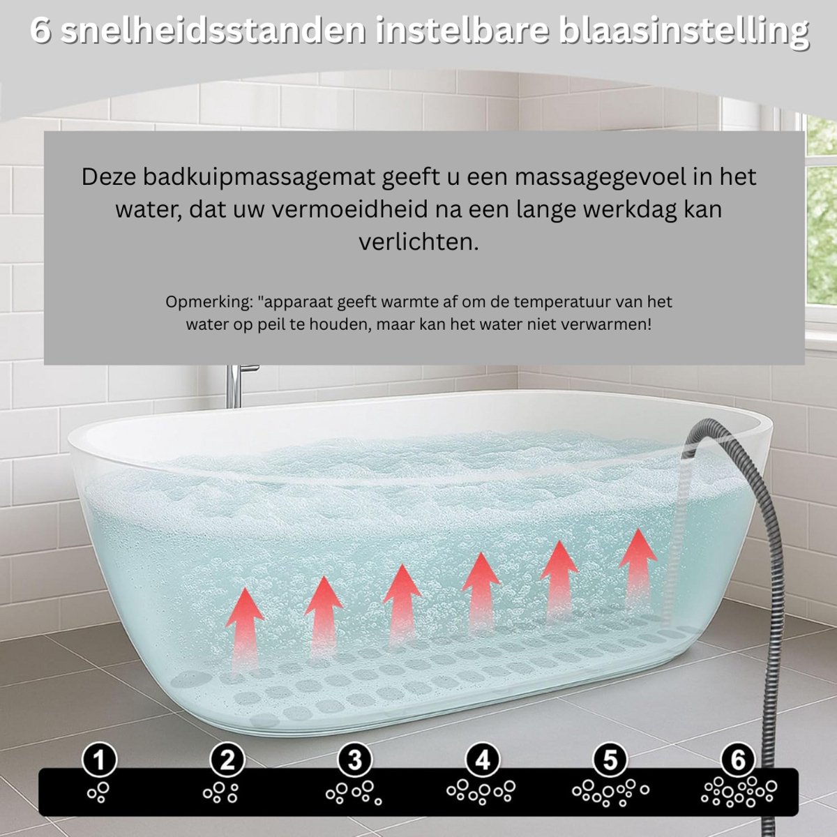 ZRSS Bubbelbadmat voor in Bad- Bubbelbad voor Thuis - 6 - afbeelding 3