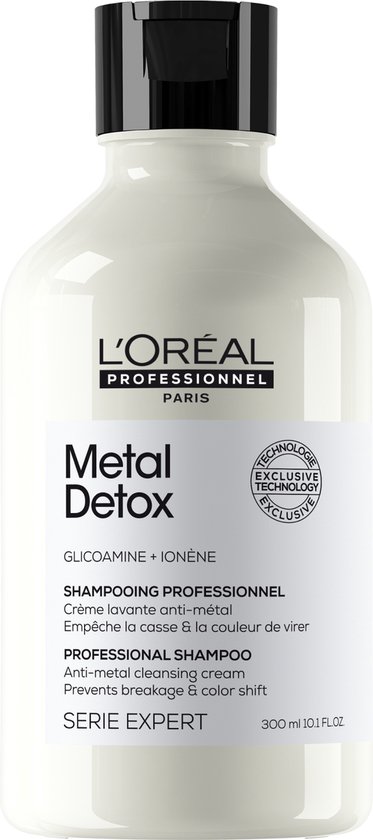 L'Oréal Professionnel Metal Detox Shampoo - Reinigende en beschermende shampoo tegen haarbreuk en kleurverandering - Voor beschadigd haar - 300 ml