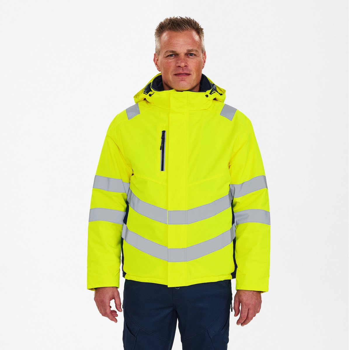 Engel Safety winterjack 1946-930 - Hi-vis Yellow / Blue Ink - 6XL