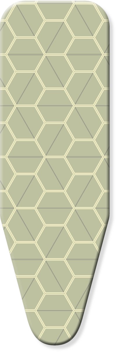 D&L Strijkplankhoes 5 Laags - Maat A - Voor een breedte van 30 tot 42cm en lengte van 100 tot 125cm - Groen Honing